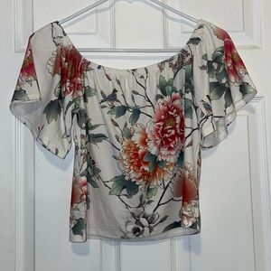 Stunning Gaze peony tattoo birds and flower crop top boho romantic